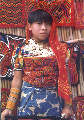 Hand Sewed by Guna Native Woman Vintage Tradicional Mola
